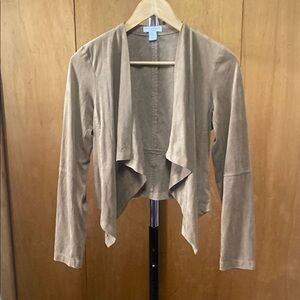 Chic Tan Draped Cardigan